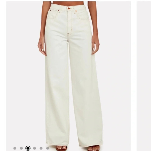 SLVRLAKE EVA wide leg  denim in Natural White - Picture 2 of 15